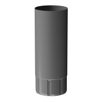 Труба водосточная DOCKE STAL PREMIUM, 1м, графит