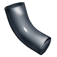 Колено трубы 60 Grand Line, графитовый серый