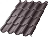 Металлочерепица МП Монтерроса, серо-коричневый