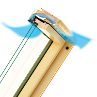 Мансардное окно FAKRO FPP-V U3 preSelect, комбинированное