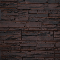 Фасадные панели FINEBER ДАЧНЫЙ Скол, темно-коричневый