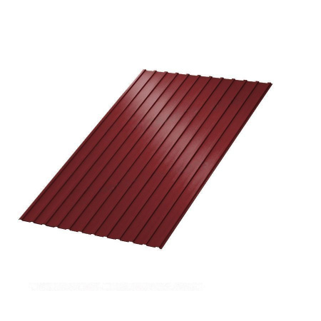 Профилированный лист С-10, коричнево-красный