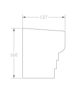 Подоконник ForPRO П-137x160