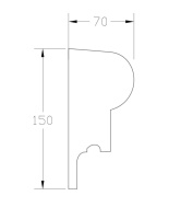 Подоконник ForPRO П-70x150